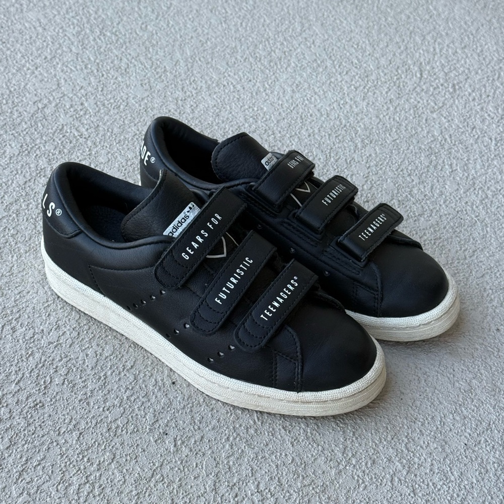 Human Made x Adidas UNOFCL Consortium Leather sneakers 'Core Black' FZ1712 M4/W6 - Picture 6 of 11